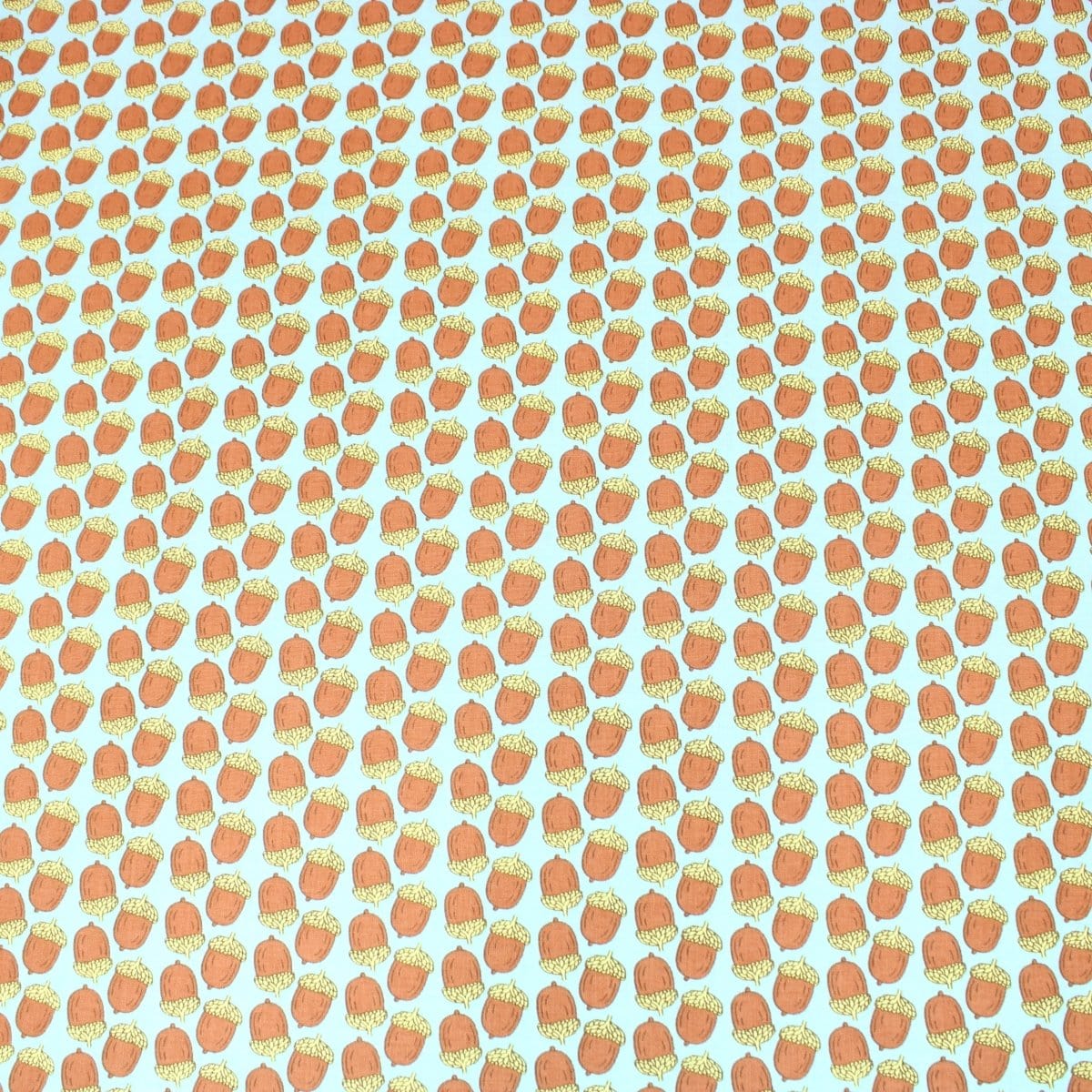 Pound A Metre Full Metre 3 Metre Premium 100% Digital Quilting Cotton - Acorn - 44" Wide Light Turquoise