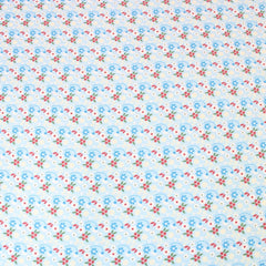 3 Metre Premium 100% Digital Quilting Cotton - Melody - 44" Wide Light Blue - Pound A Metre