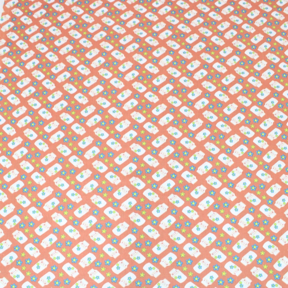 3 Metre Premium 100% Digital Quilting Cotton - Milk Bottle - 44" Wide Strawberry Red - Pound A Metre