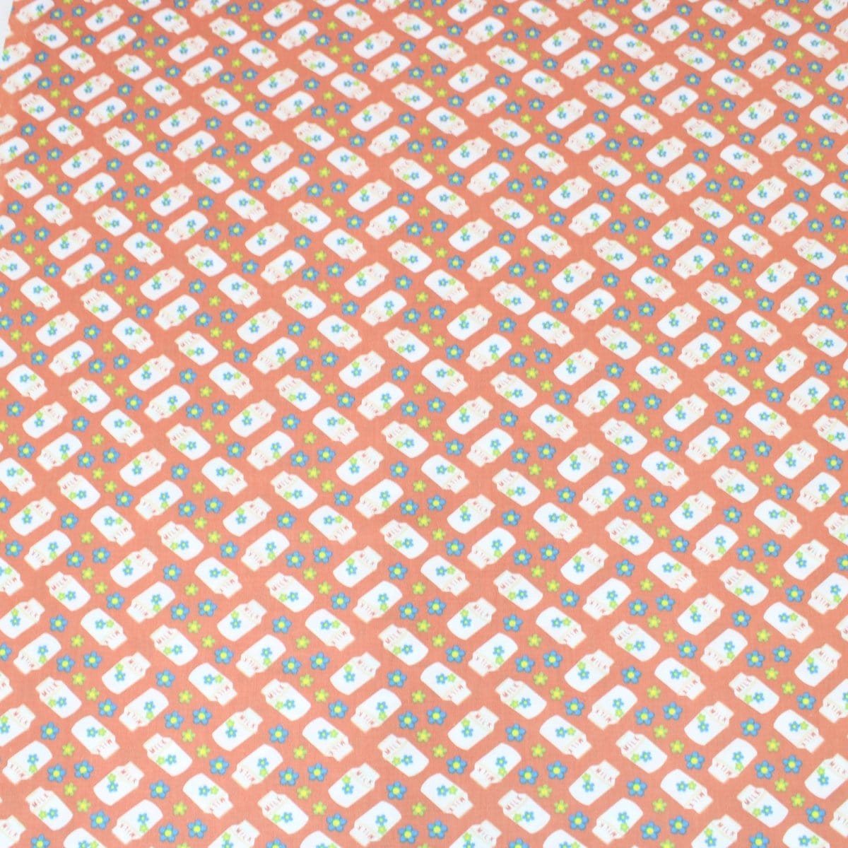 Pound A Metre 3 Metre 3 Metre Premium 100% Digital Quilting Cotton - Milk Bottle - 44" Wide Strawberry Red