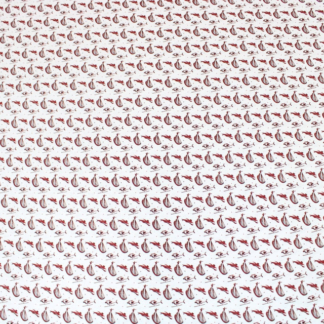 3 Metre Premium 100% Digital Quilting Cotton - Transport - 44" Wide White - Pound A Metre