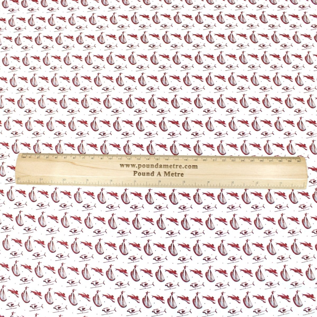 Pound A Metre Full Metre 3 Metre Premium 100% Digital Quilting Cotton - Transport - 44" Wide White