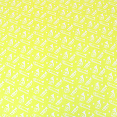 3 Metre Premium 100% Digital Quilting Cotton - Trumpet - 44" Wide Lime Yellow - Pound A Metre