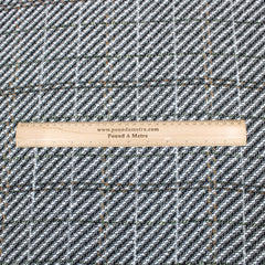 3 Metre Premium Boucle Effect Poly-Wool 55” Wide Black & Ivory - Pound A Metre