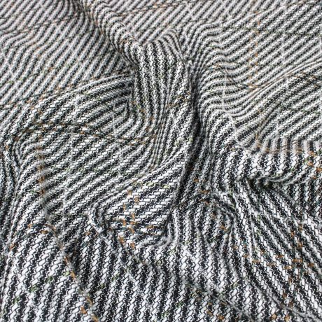 Pound A Metre 3 Metre 3 Metre Premium Boucle Effect Poly-Wool 55” Wide Black & Ivory