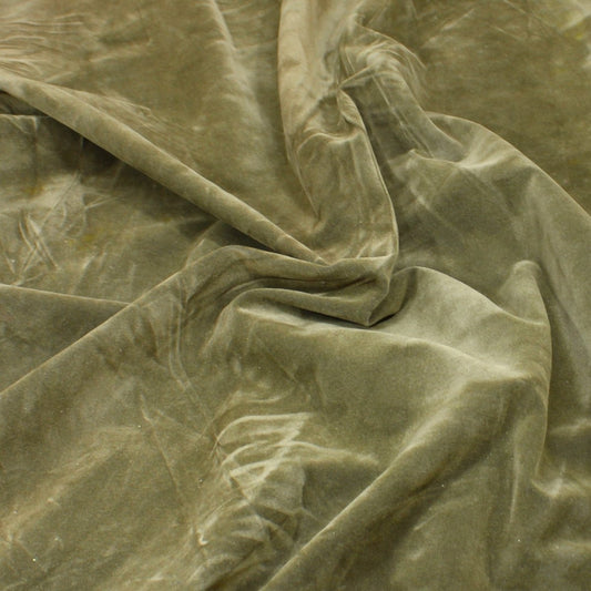 3 Metre Premium Denim Backed Suede 55” Wide Khaki - Pound A Metre
