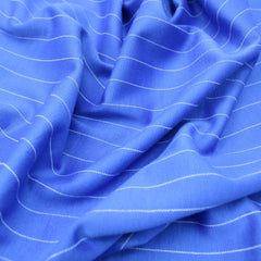 3 Metre Premium Quality Smooth Striped Printed Scuba - 55" Wide Blue - Pound A Metre