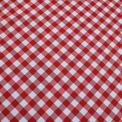 3 Metre Premium Quality Smooth Tartan Printed Scuba - 55" Wide Red & White - Pound A Metre