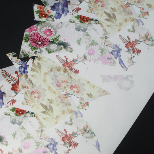 3 Metre Premium Quality Super Soft Panel Printed Scuba - Vibrant Flower Print 55" Wide Black & White - Pound A Metre