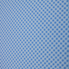 3 Metre Premium Quality Textured Tartan Printed Scuba - 55" Wide Baby Blue & White - Pound A Metre