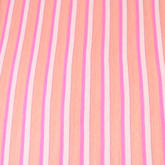 3 Metre Premium Soft Bamboo Effect Striped Jersey - 55" Wide Pink & Orange - Pound A Metre