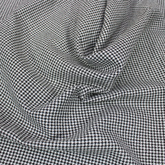 3 Metre Premium Suiting Poly-Wool Fabric 55” Wide Black & Ivory - Pound A Metre