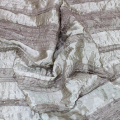 3 Metre Quality Embroidered Tafetta Fabric - 55" Wide Champagne - Pound A Metre