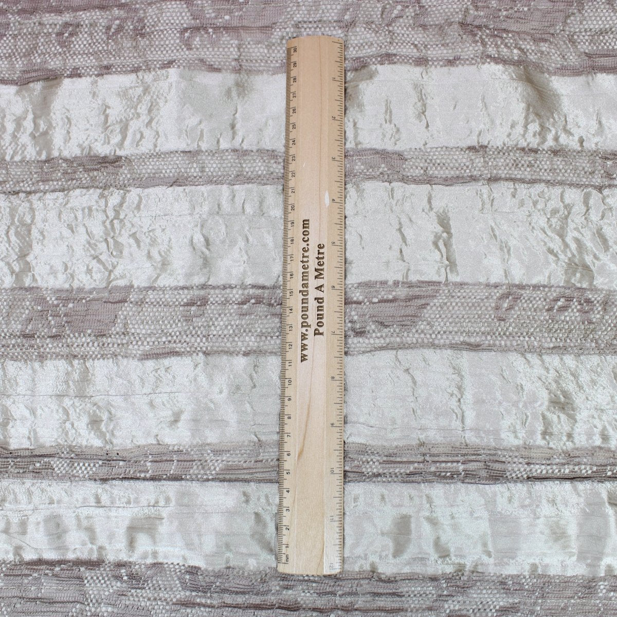 3 Metre Quality Embroidered Tafetta Fabric - 55" Wide Champagne - Pound A Metre
