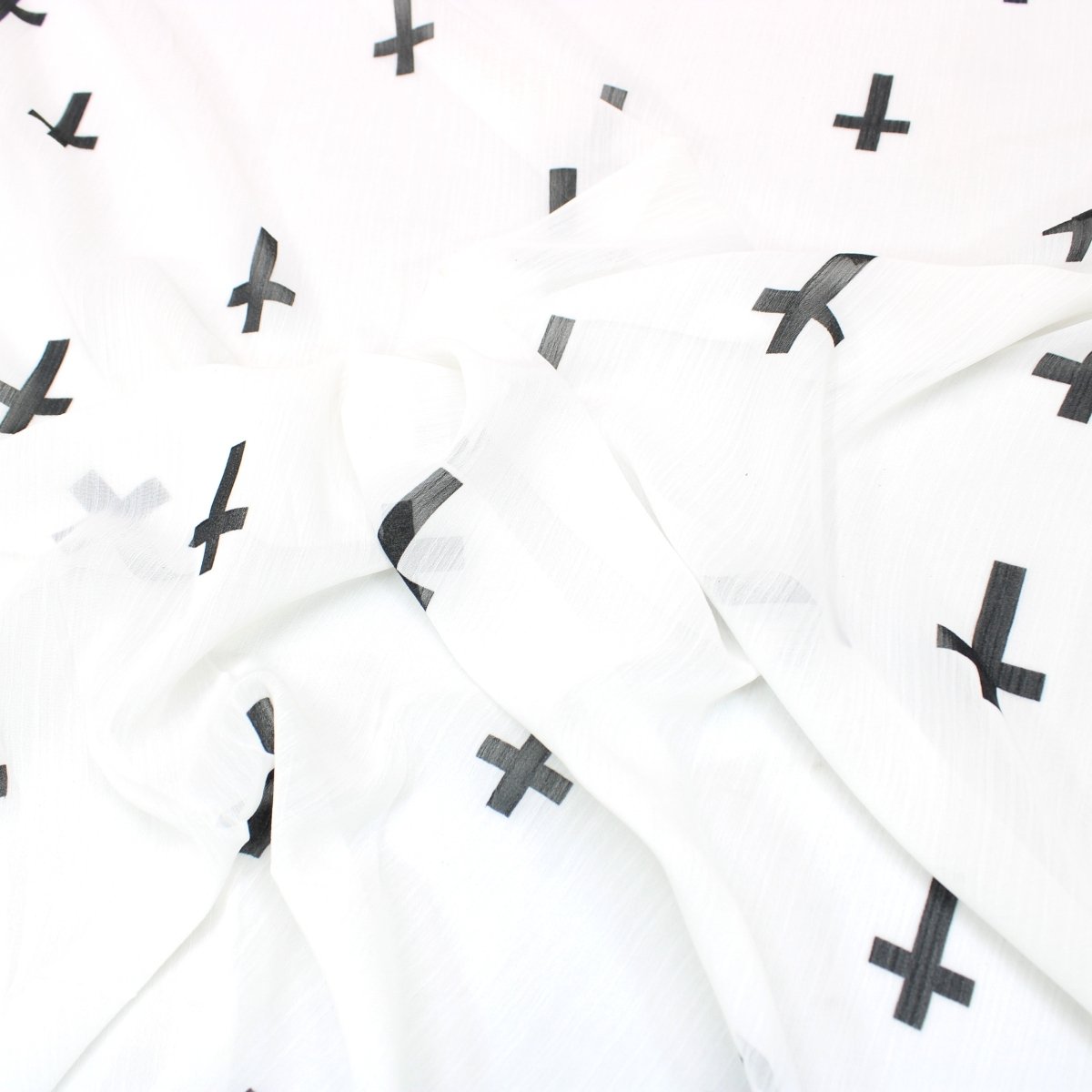 3 Metre Smooth Chiffon - 55” Wide Cross - Pound A Metre