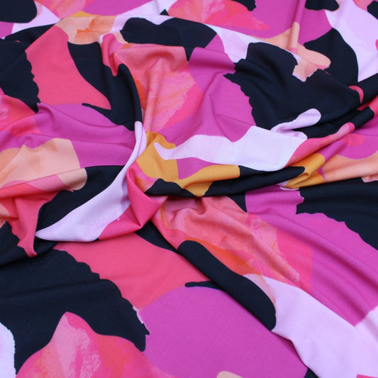 3 Metre Soft Back Textured Funky Poly Jersey - 55" Wide Pink - Pound A Metre