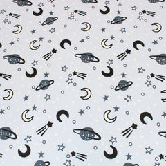 3 Metre Soft Brushed Cotton 45" Wide Galactic - Light Blue - Pound A Metre