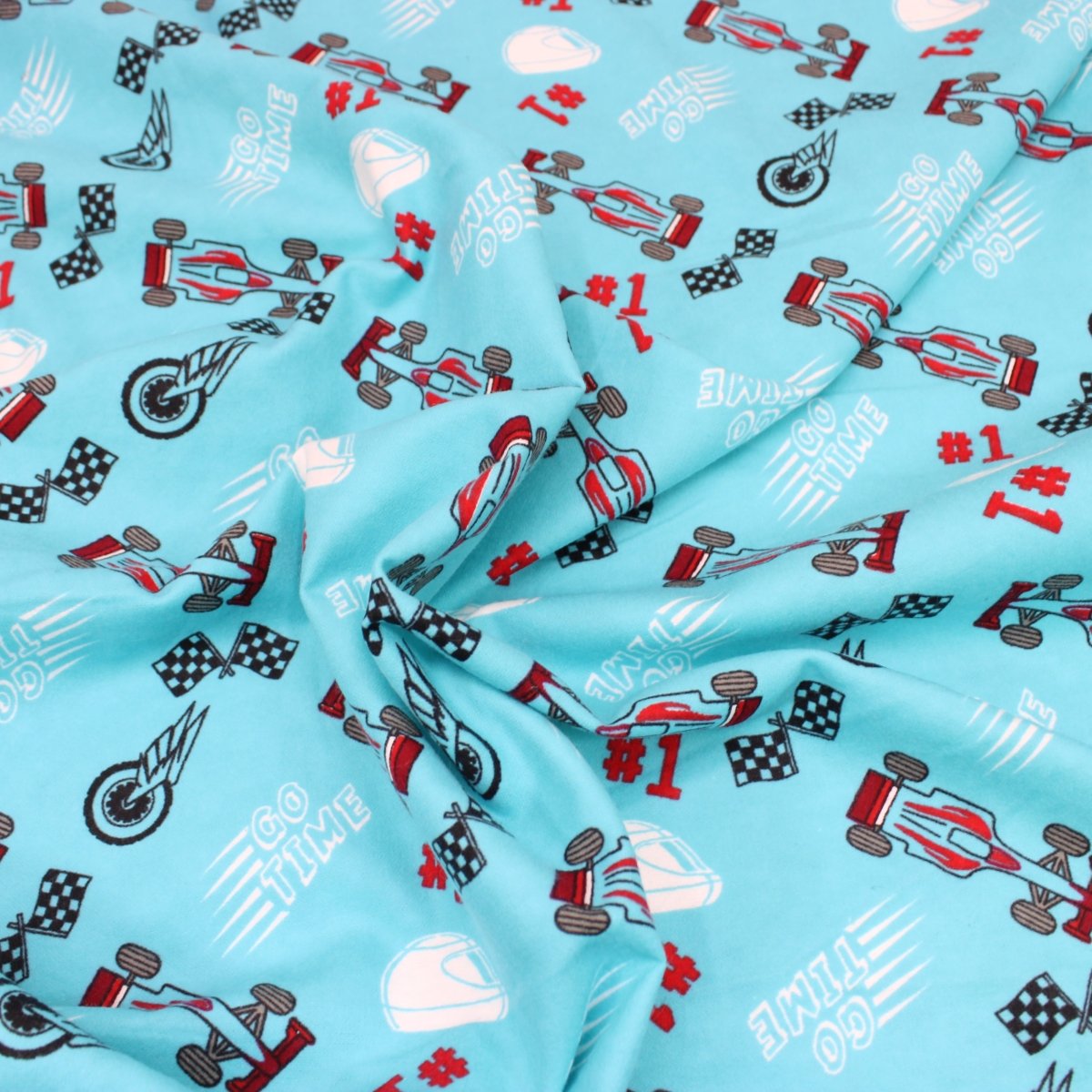 3 Metre Soft Brushed Cotton 45" Wide Sportscar - Aqua Blue - Pound A Metre