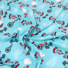 3 Metre Soft Brushed Cotton 45" Wide Sportscar - Aqua Blue - Pound A Metre