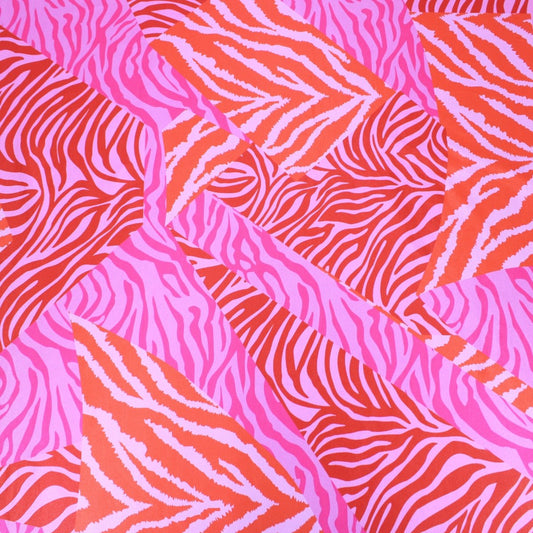 3 Metre Soft Durable Satin Effect Animal Lycra Jersey 55" Wide Pink - Pound A Metre