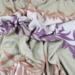 3 Metre Soft Knit Floral Jersey 55 " Wide Beige - Pound A Metre