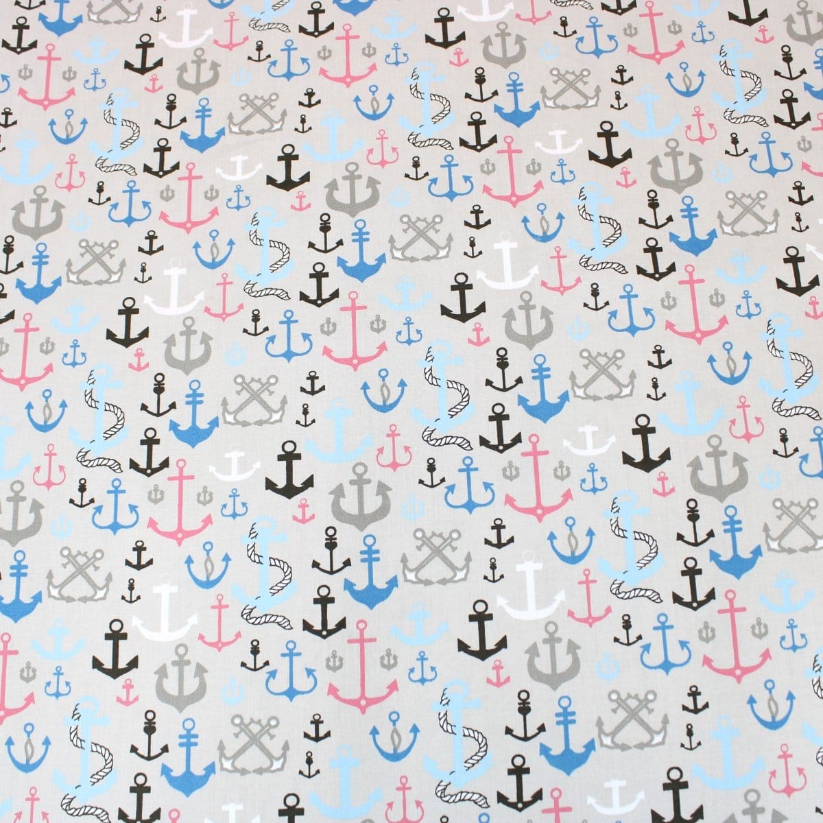 Pound A Metre 3 Metre 3 Metre Super Quality Smooth Organic Cotton - Anchor - 45" Light Grey (Black Friday Sale)