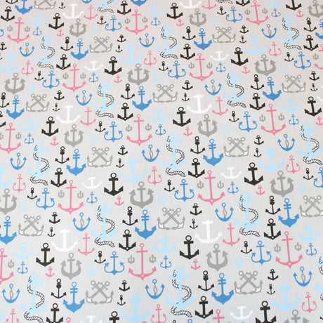 Pound A Metre 3 Metre 3 Metre Super Quality Smooth Organic Cotton - Anchor - 45" Light Grey (Black Friday Sale)