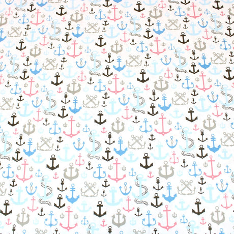 3 Metre Super Quality Smooth Organic Cotton - Anchor - 45" White - Pound A Metre