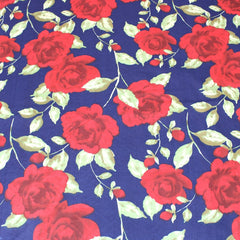 3 Metre Super Quality Smooth Organic Cotton - Rose - 45" Midnight Blue - Pound A Metre