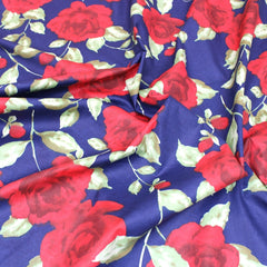 3 Metre Super Quality Smooth Organic Cotton - Rose - 45" Midnight Blue - Pound A Metre