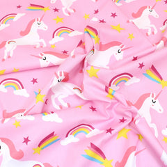 3 Metre Super Quality Smooth Organic Cotton - Unicorn - 45" Pink - Pound A Metre