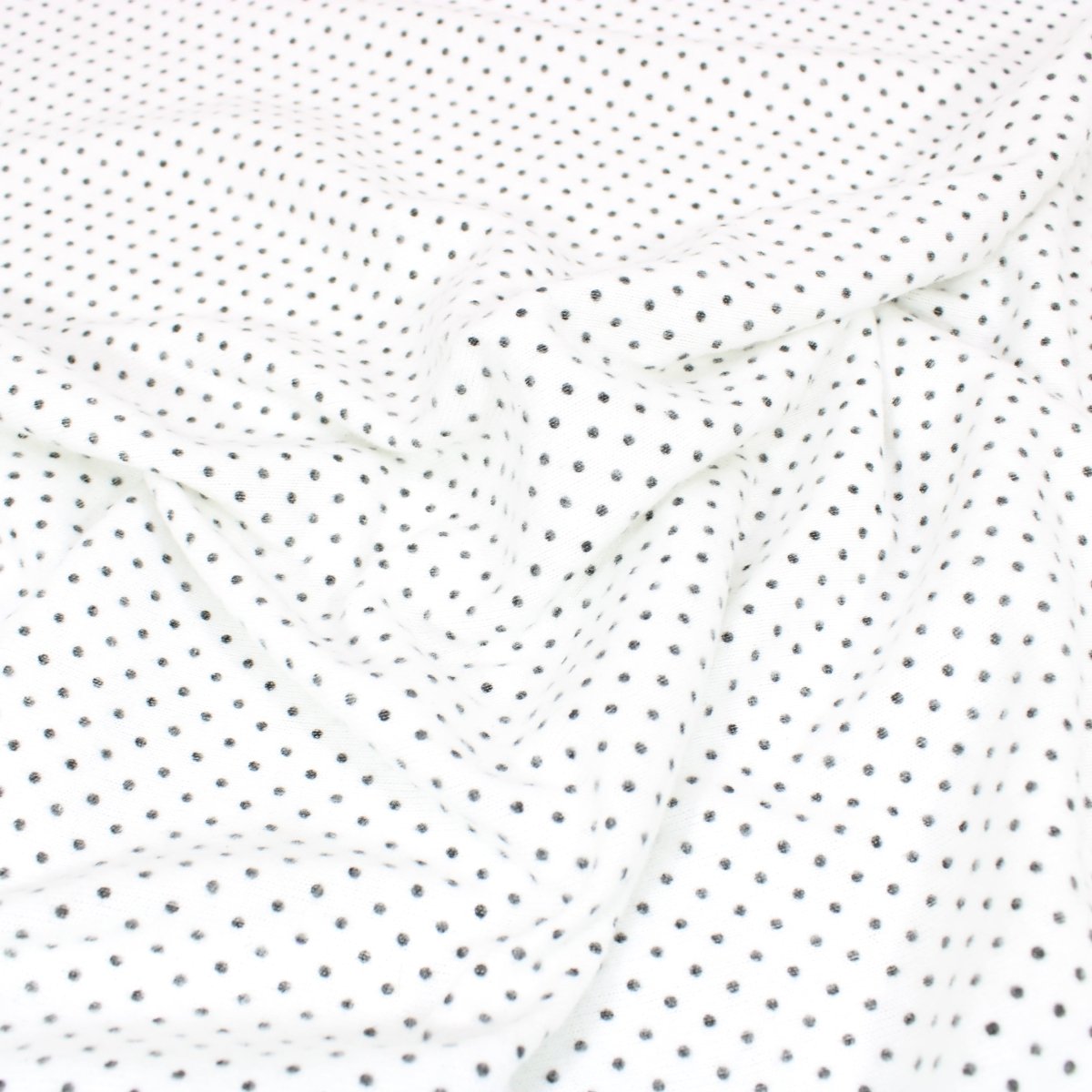 3 Metre Terry Backed Brushed Surface Polka Jersey 55" Wide Ivory - Pound A Metre