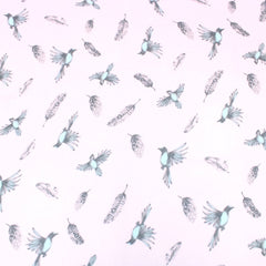 3 Metre Textured Chiffon - 55” Wide Pink Birds - Pound A Metre