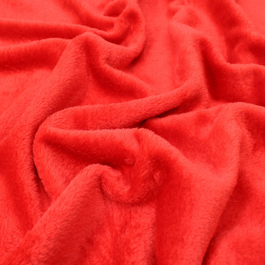 3 Metre Ultra Soft Premium Cuddle Fleece 60” Wide Red - Pound A Metre