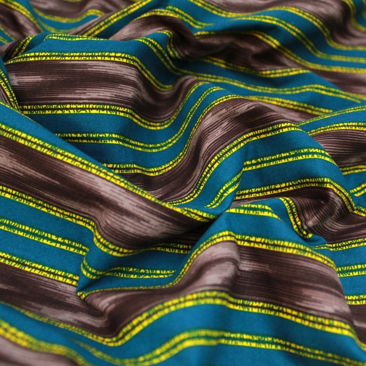 3 Metres 100% Royal Striped Quilting Cotton - 44" Wide Teal - Pound A Metre