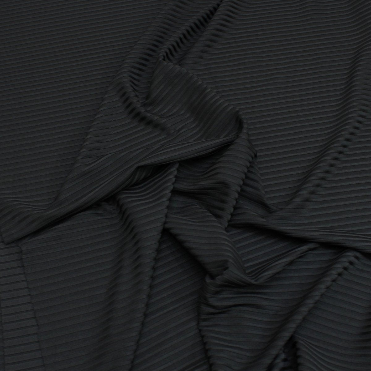 3 Metres 3D Ribbed Jersey 55” Wide Black - Pound A Metre