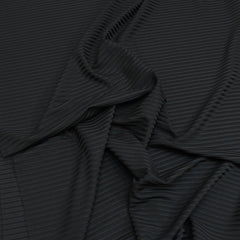3 Metres 3D Ribbed Jersey 55” Wide Black - Pound A Metre