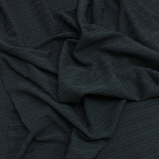 3 Metres 3D Ribbed Knit Jersey 55” Wide Black - Pound A Metre