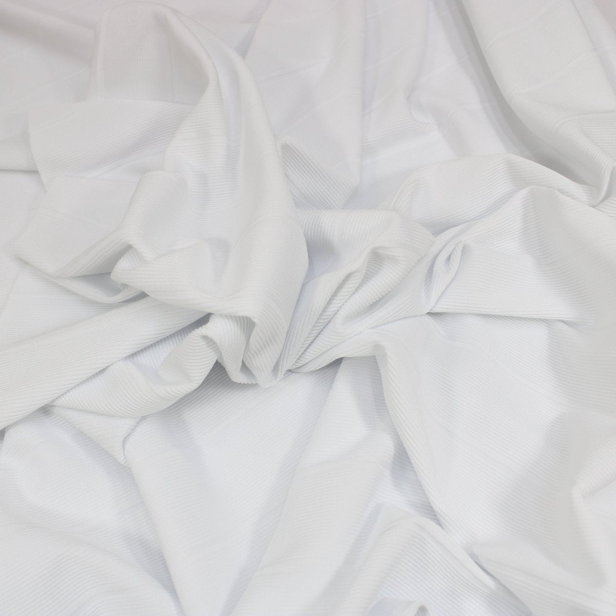 3 Metres All-Season Comfort Ribbed Fashion Jersey - 55" White - Pound A Metre
