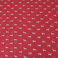 3 Metres Animal Printed Drape-Chiffon - 55" Deep Red - Pound A Metre