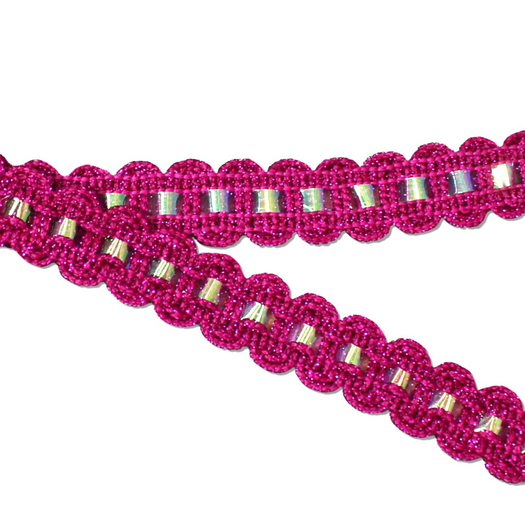 3 Metres Braided Cord Lace Trimming- 20mm Wide (Pink) - Pound A Metre
