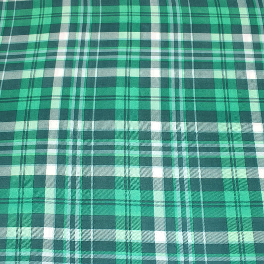 3 Metres Chequered Crepe De Chine - 55" Wide Emerald Green - Pound A Metre
