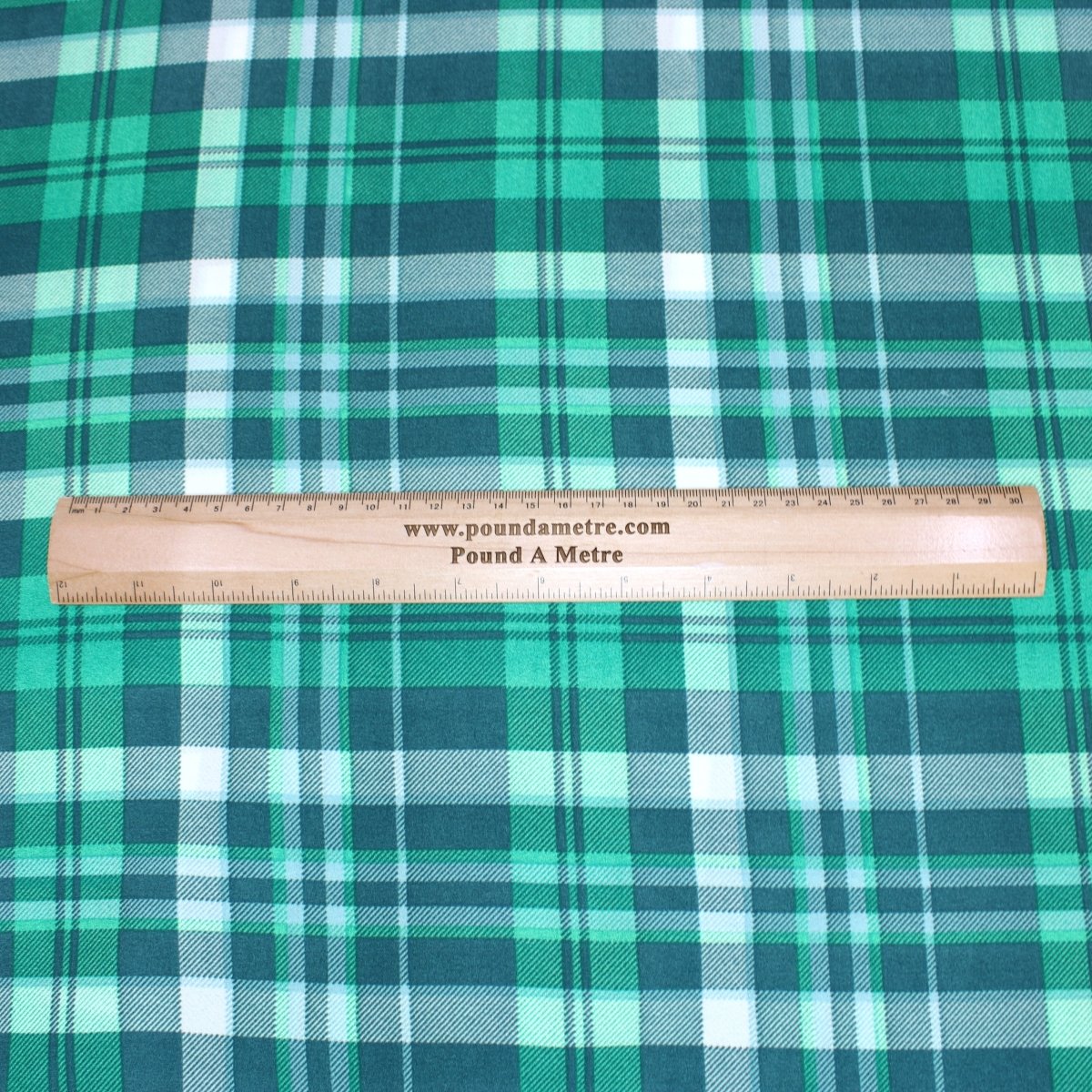 3 Metres Chequered Crepe De Chine - 55" Wide Emerald Green - Pound A Metre