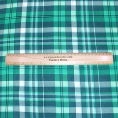 3 Metres Chequered Crepe De Chine - 55" Wide Emerald Green - Pound A Metre
