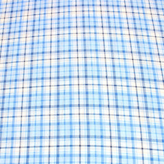 3 Metres Chequered Crepe De Chine - 55" Wide Sky Blue - Pound A Metre