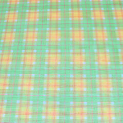 3 Metres Chequered Light Net 55" Wide Green & Orange - Pound A Metre