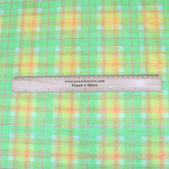 3 Metres Chequered Light Net 55" Wide Green & Orange - Pound A Metre