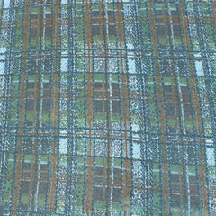 3 Metres Chequered Slinky Jersey - 55" Teal - Pound A Metre