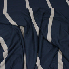 3 Metres Cotton Feel Striped Jersey 55" Wide Black & Brown - Pound A Metre