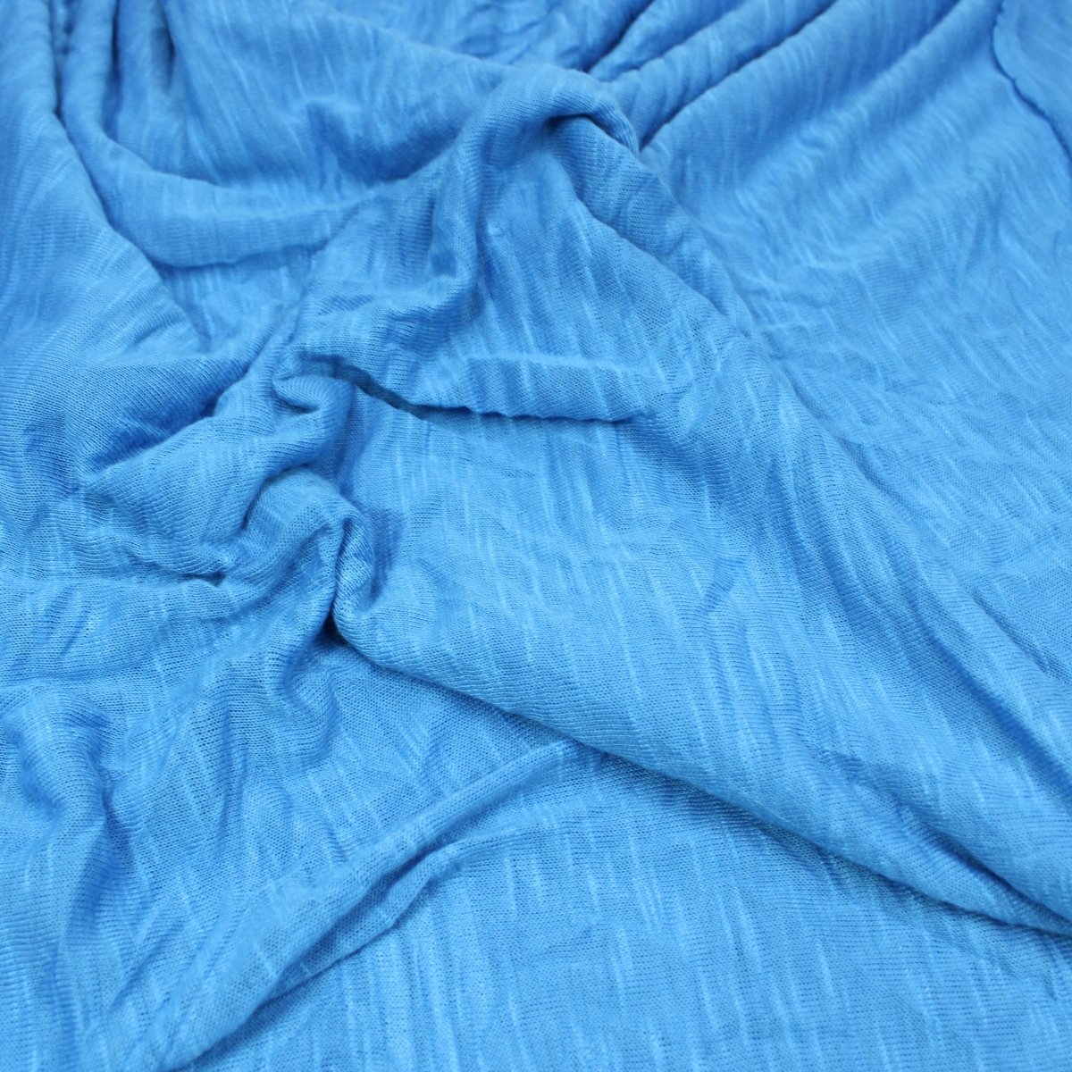 3 Metres Crinkle Knit Light Weight Jersey- 55" Wide Paradise Blue - Pound A Metre
